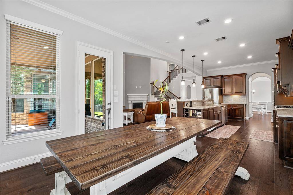 Another view of the breakfast area that sits right off the kitchen and living areas.