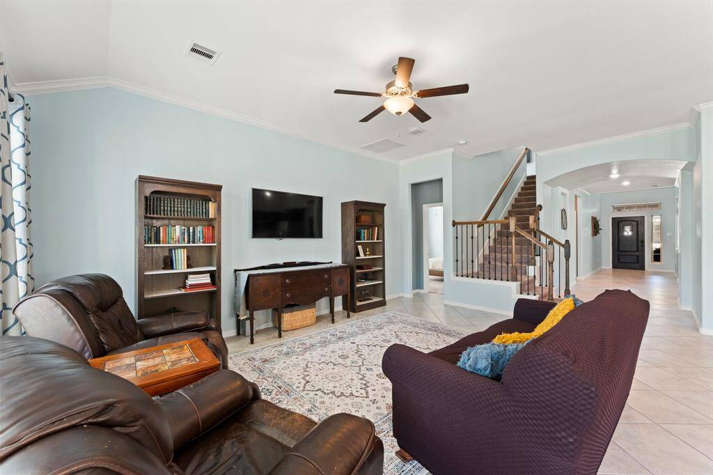 Spacious living room offers ample seating space