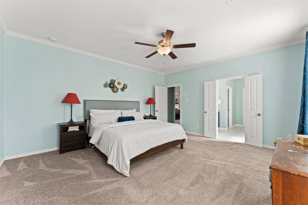 Large primary bedroom features a private ensuite