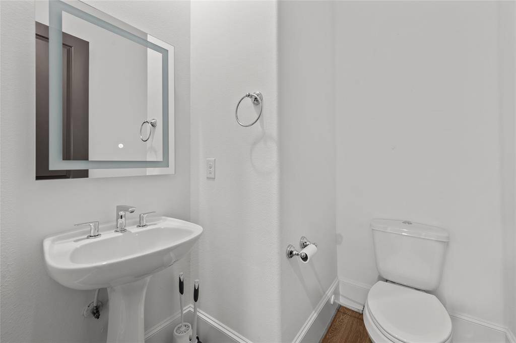 Half bath on second floor.
