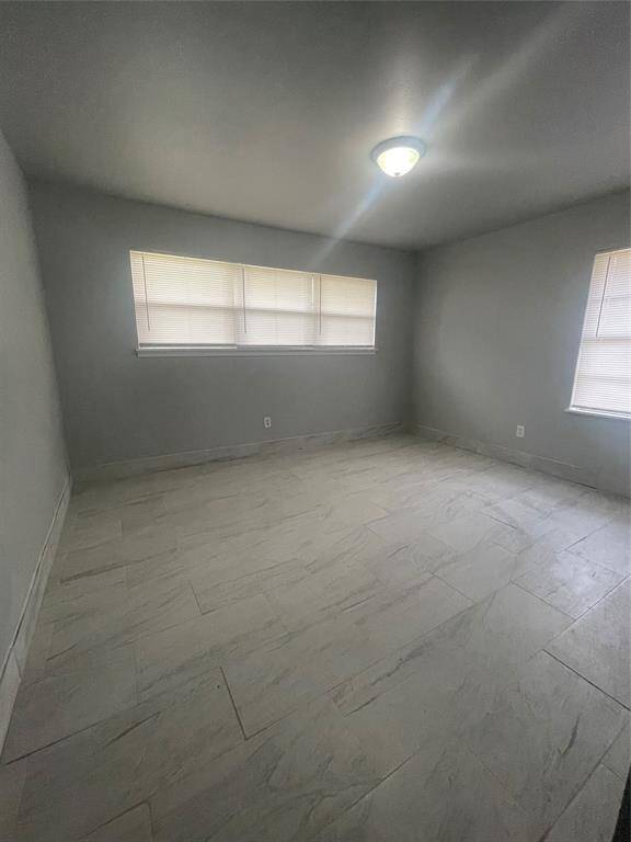 Bedroom one has a walk-in closet