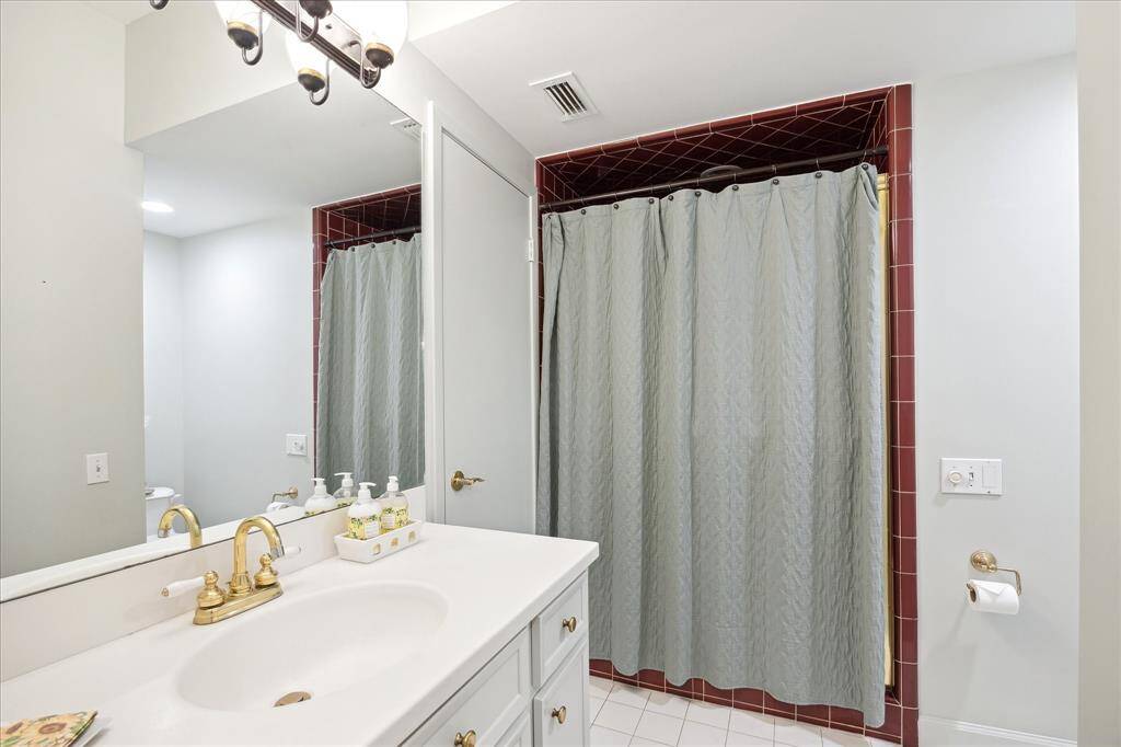 Guest bathroom located on first floor.