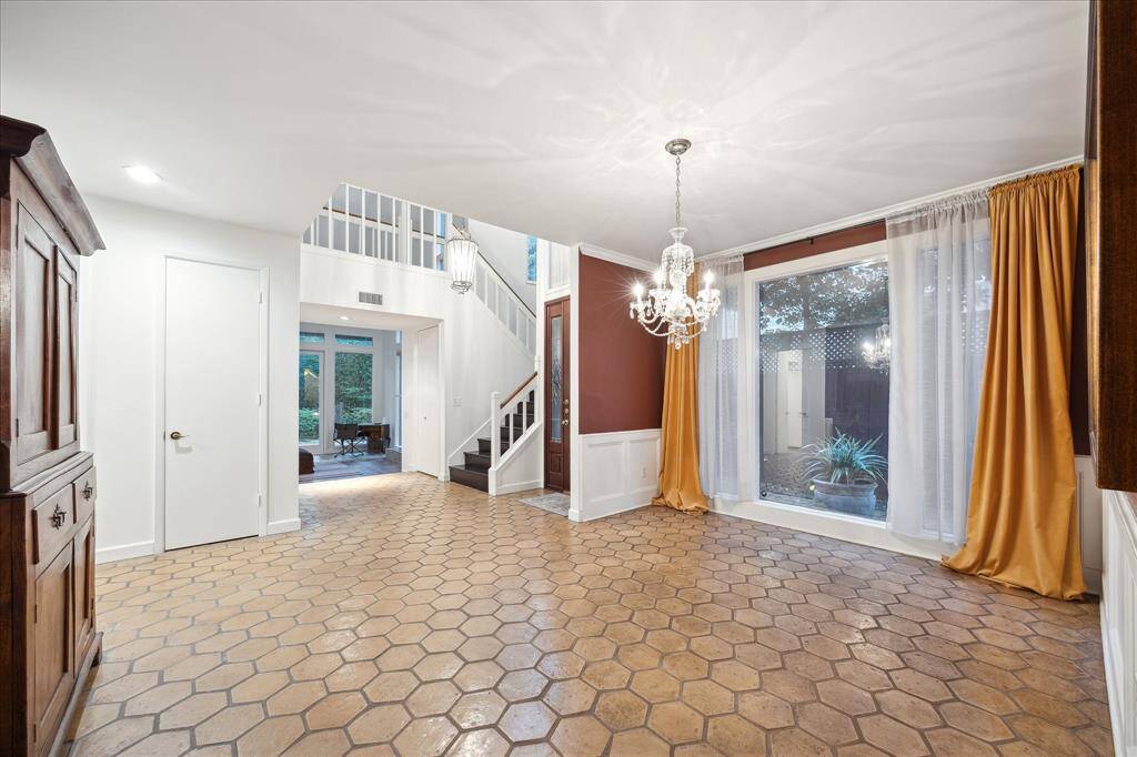 Dining Room with original Saltillo tile flooring