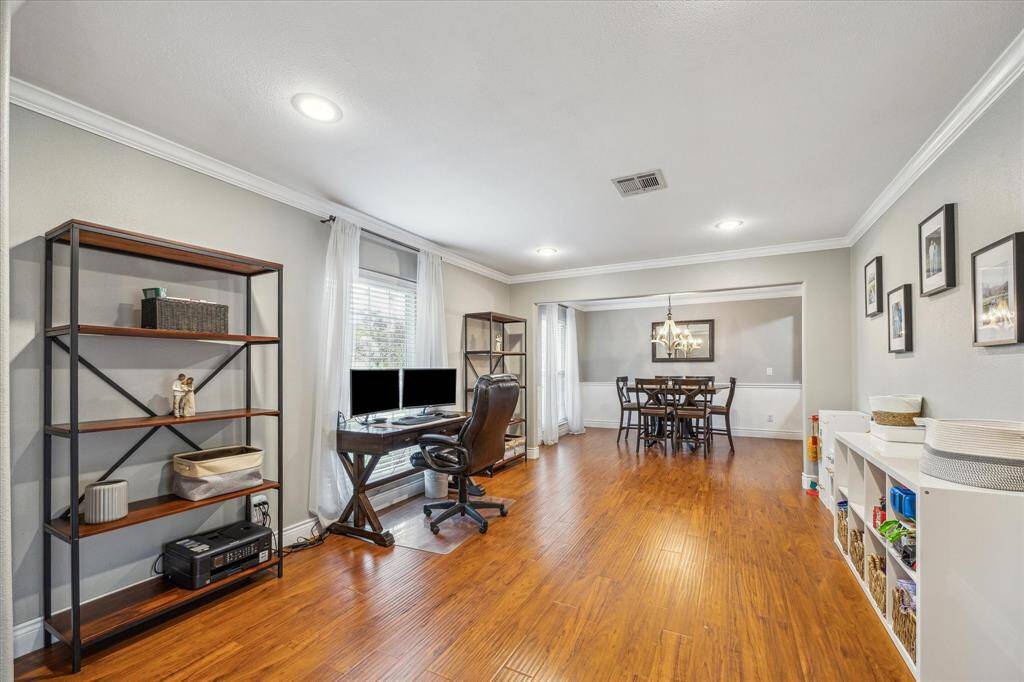 Front living area is a flexible living space.