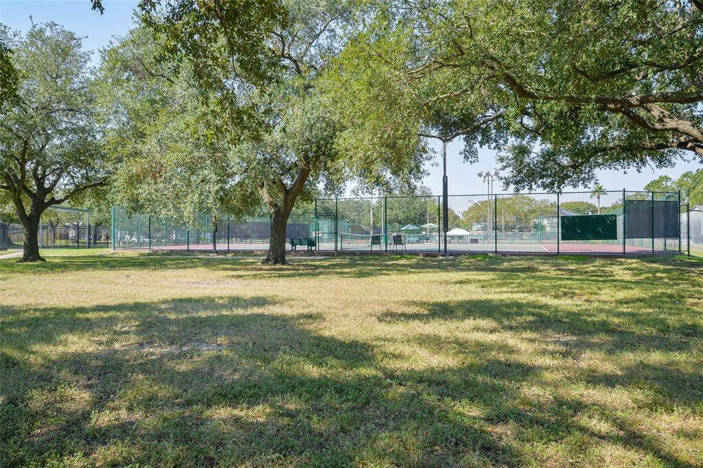 View of the Grassy Area next to the Tennis Courts.