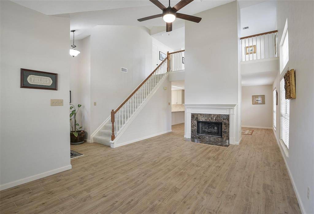 Large Living Room with view of Loft, perfect for a fourth Bedroom.