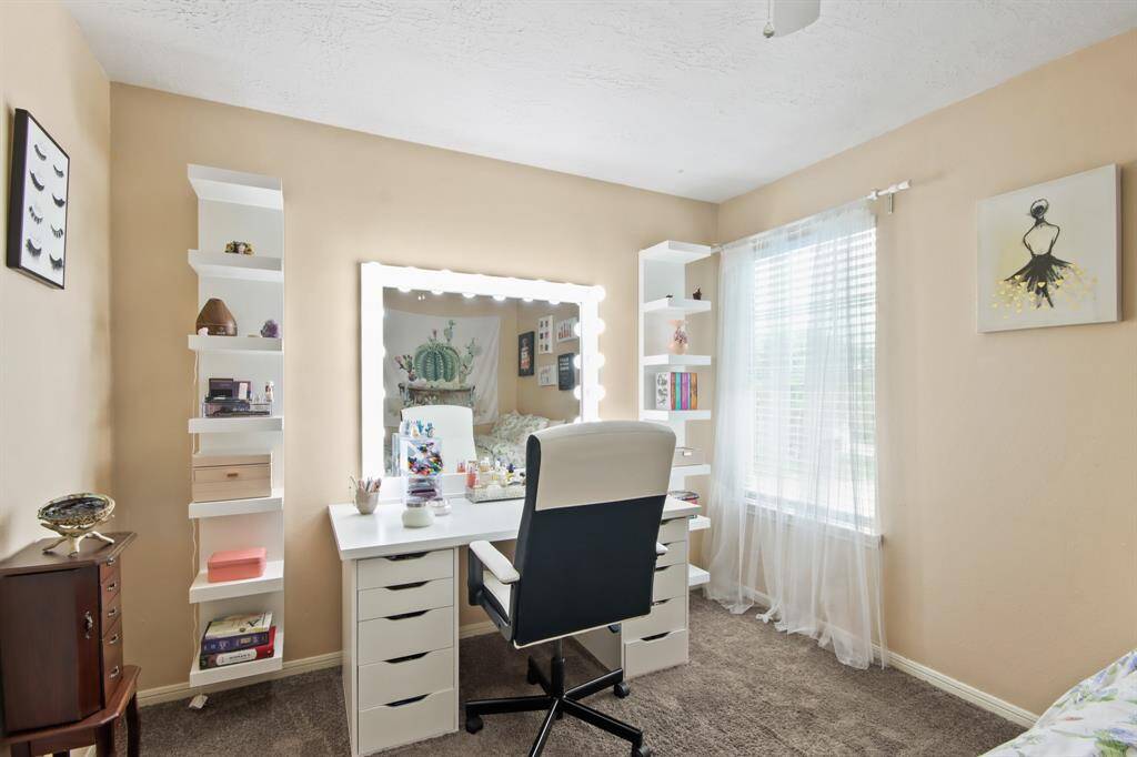 Spacious bedroom with plenty of room to add a personal and comfortable glam space.