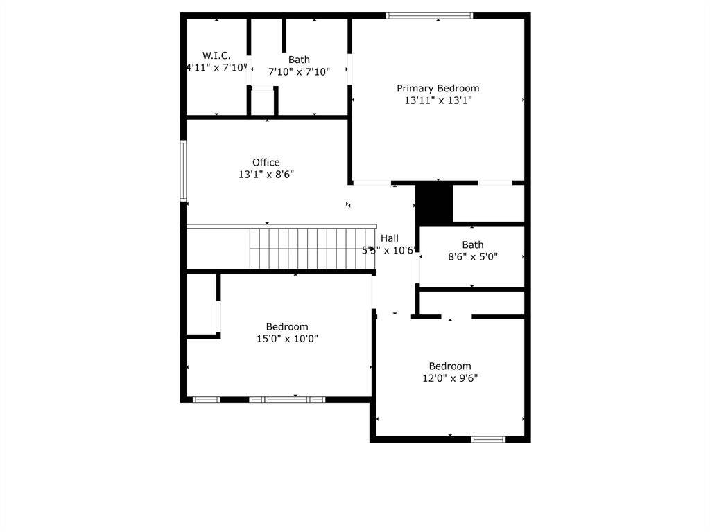 Floor plan for second floor.
