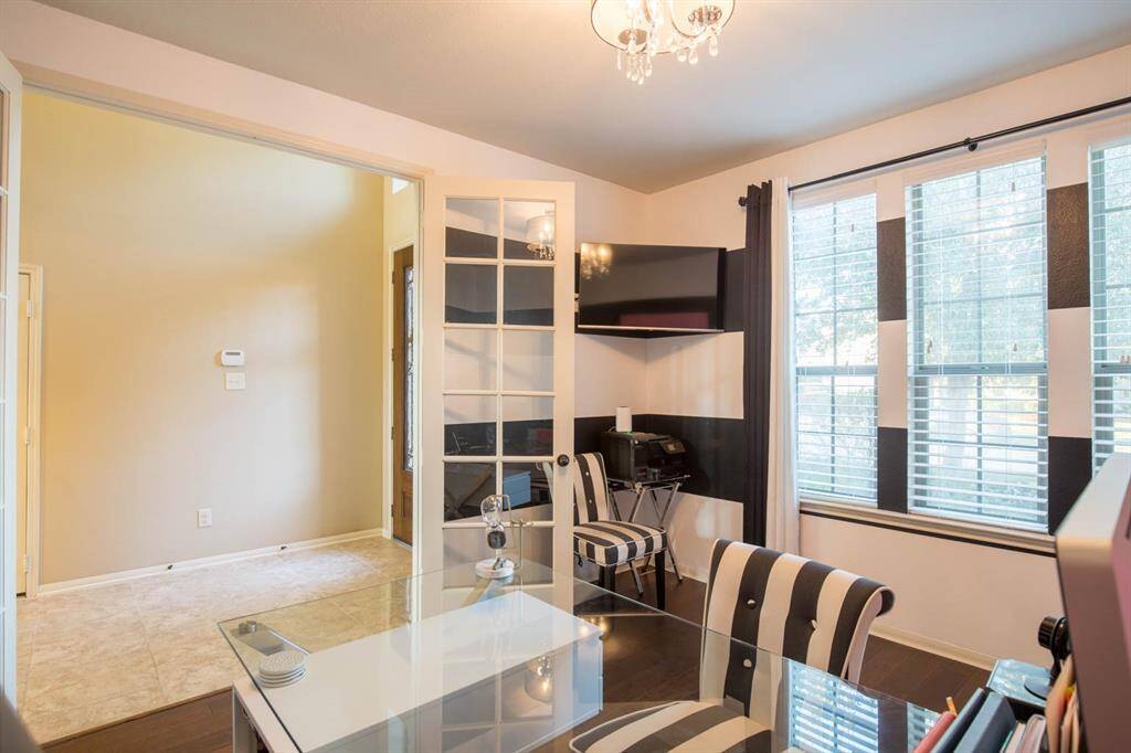 Office with french glass doors for privacy