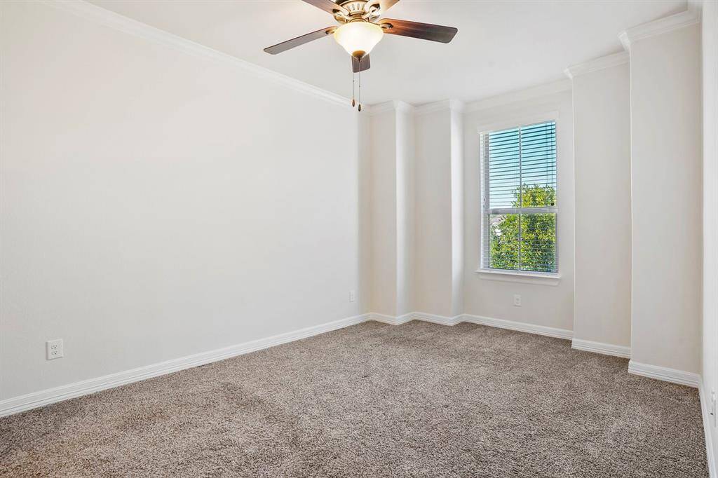 Built in cabinet and desk on the second floor.