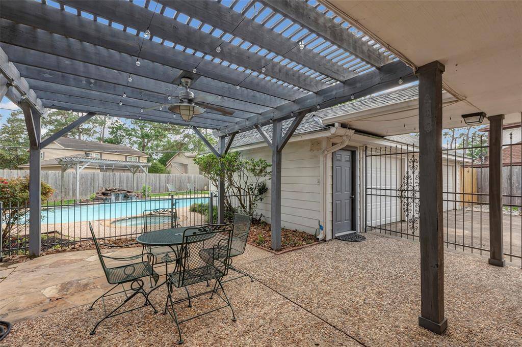 Large patio with Pergola