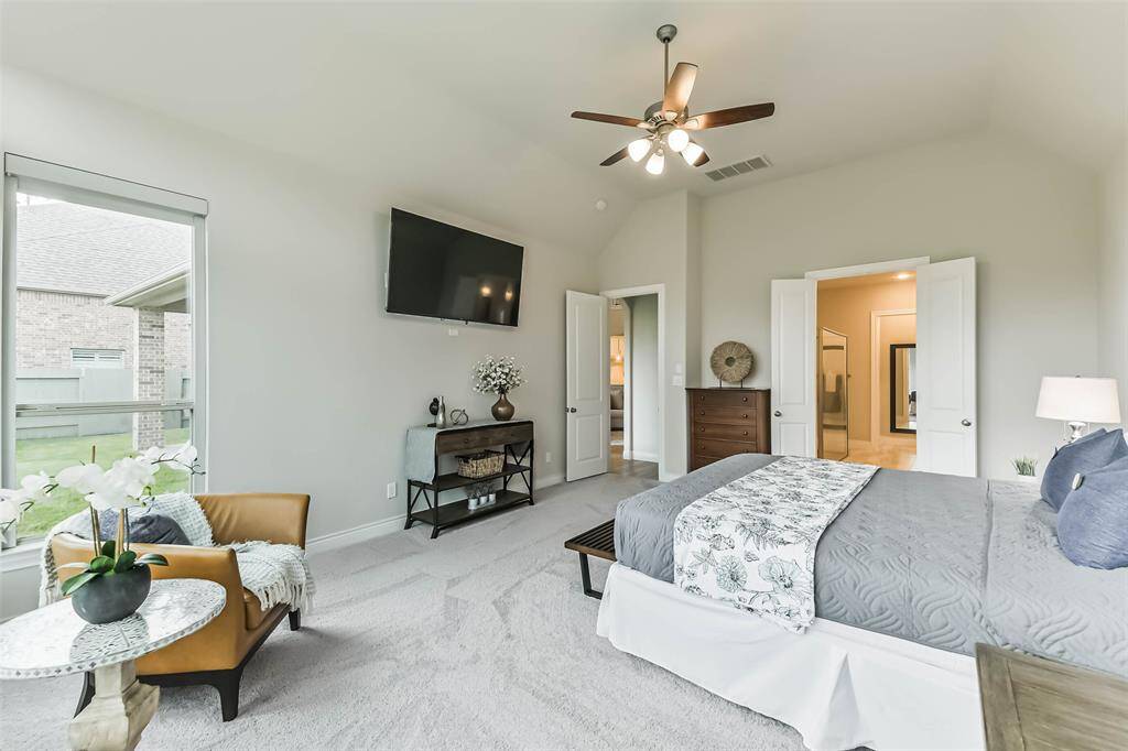 Primary Bedroom, 70" TV conveys with property