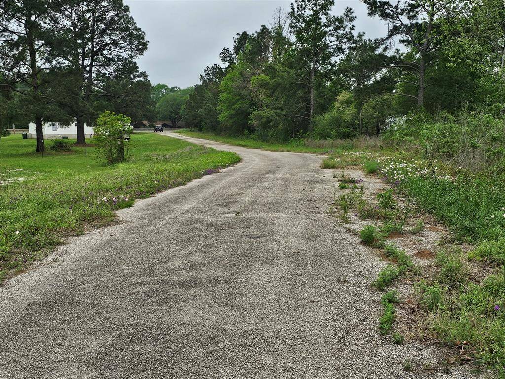 Looking back at main road from property