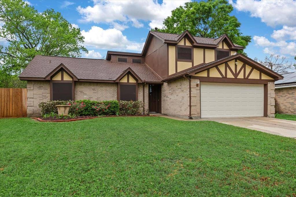 Charming tudor style home on large corner lot- recently painted and walking distance to elementary school.