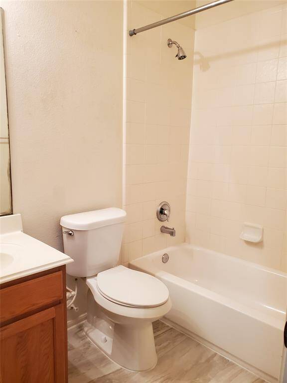 Shared bathroom upstairs, clean with new tile