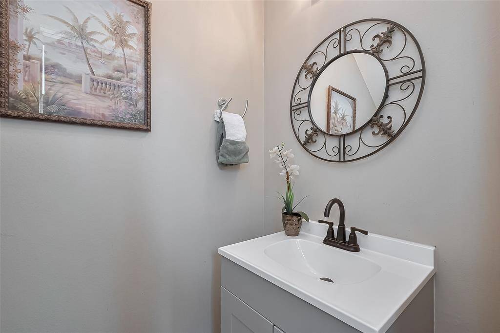 Half bath on main perfect for guests