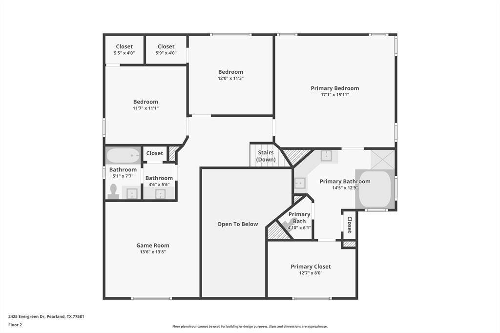 Floor plan of the 2nd floor.