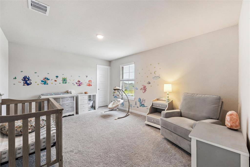 Guest bedrooms have large walk-in closets