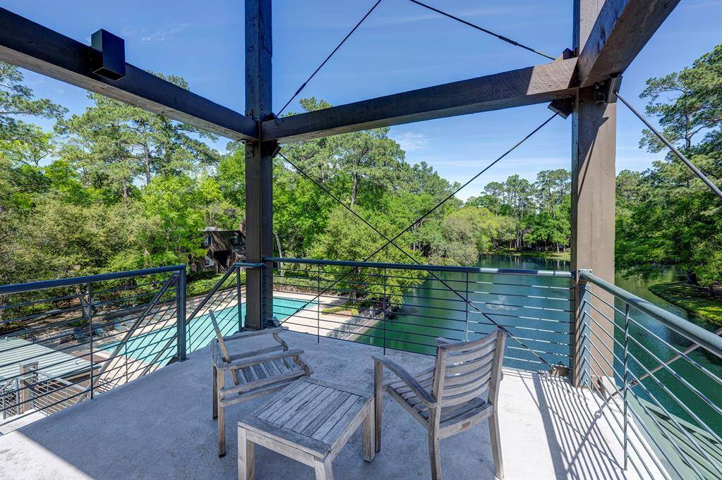 Roof top decks overlooking the lake are a great spot for coffee.