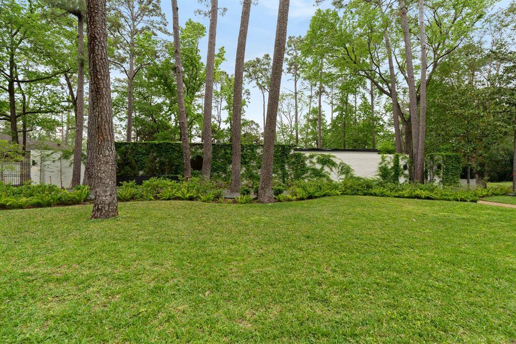 An electronic driveway gate provides access to the concealed attached garage, complete with an EV charger. Thoughtful upgrades include a new sprinkler system and custom gutters that direct water into catch basins. Lush azaleas and ivy gracefully climb over the brick wall, enhancing the home’s timeless charm. Expansive grassy areas offer the perfect space for play.