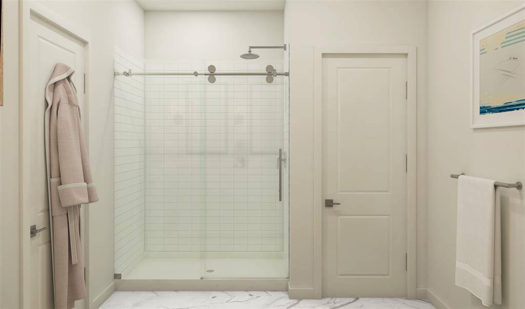 Serene primary bath (*Artist rendering used for illustration purposes only.)