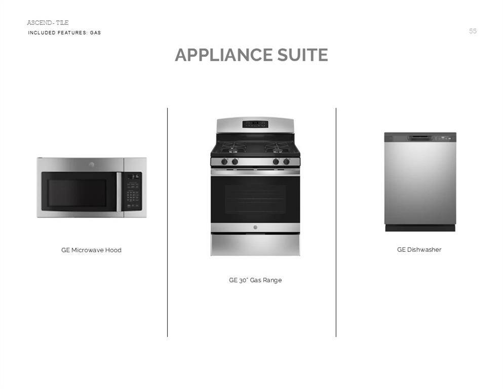 Loft Look Palette 6: Appliance Selection Sheet (*Artist rendering used for illustration purposes only.)