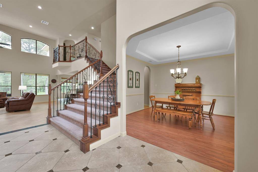Situated almost in the middle of the home, the wide staircase is easy to reach no matter where you are in the home.