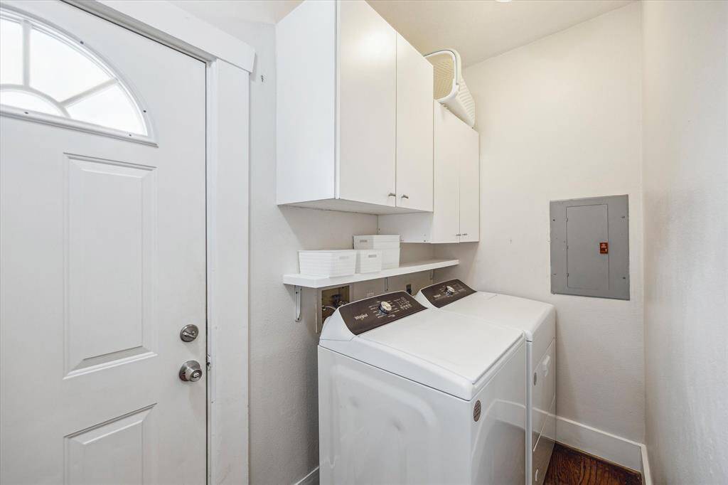 Utility area at the rear of the house..