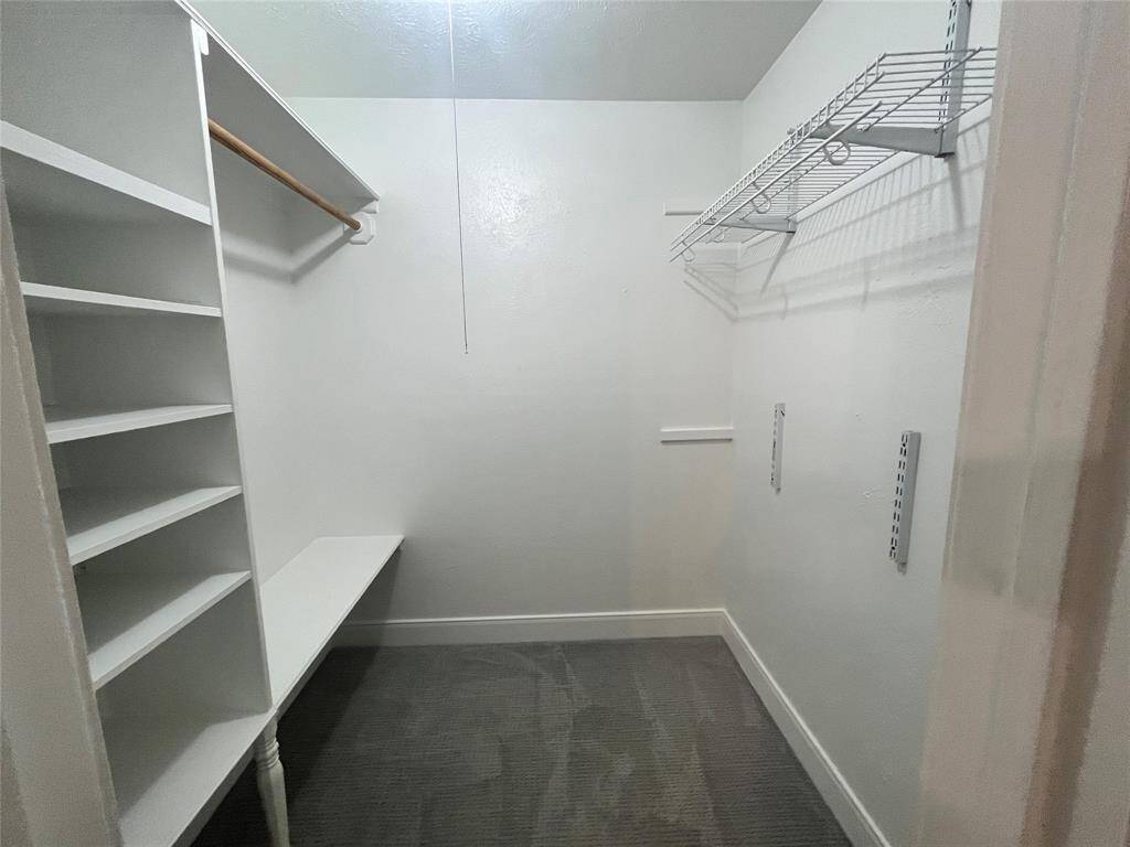 Walking closet in the master bedroom