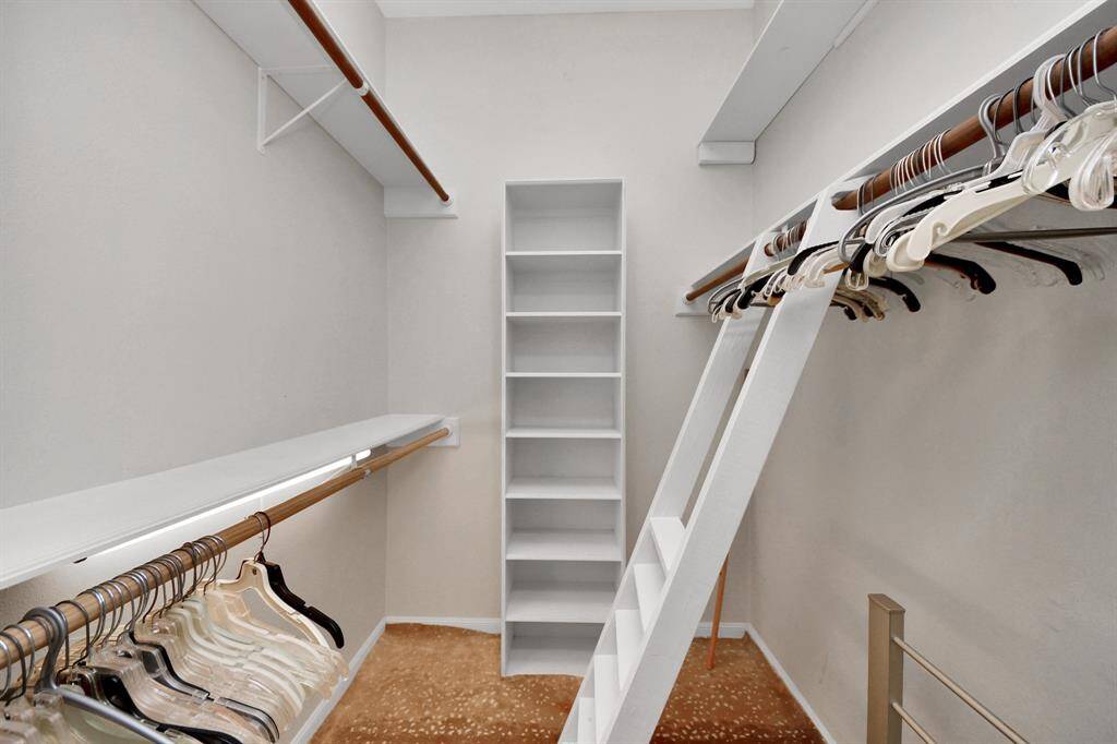 One of three large closets in the primary suite
