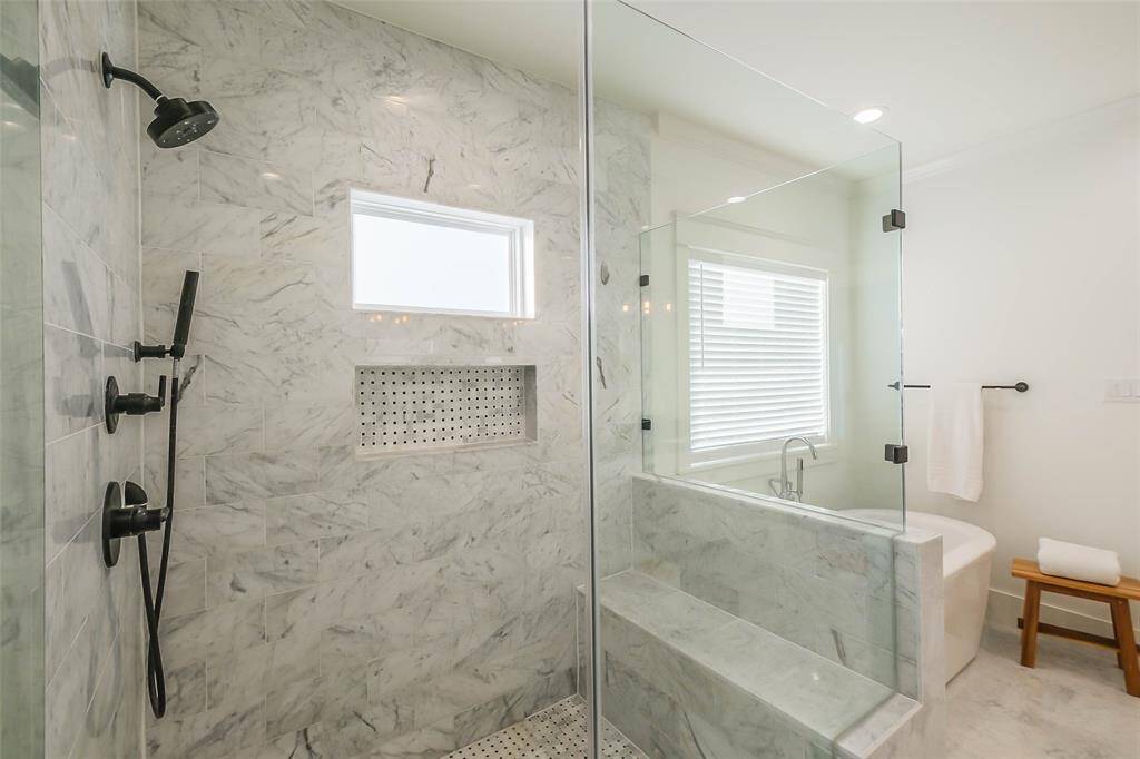 Another view showcasing the size of this shower!  Luxurious!