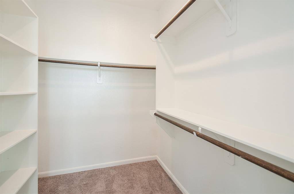 Large walk-in closet in primary