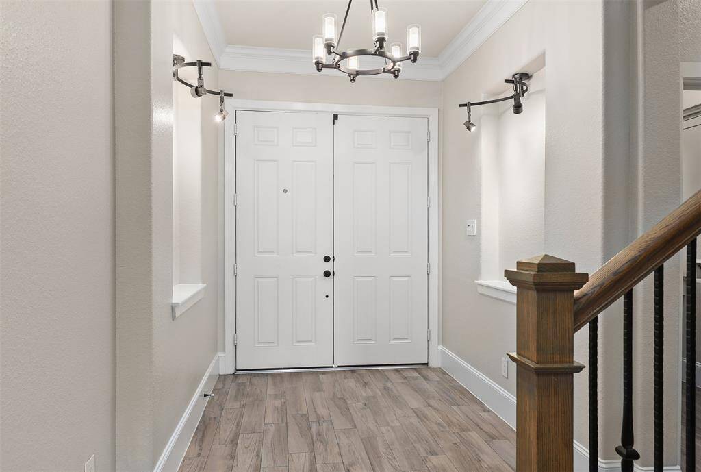 Double front doors.