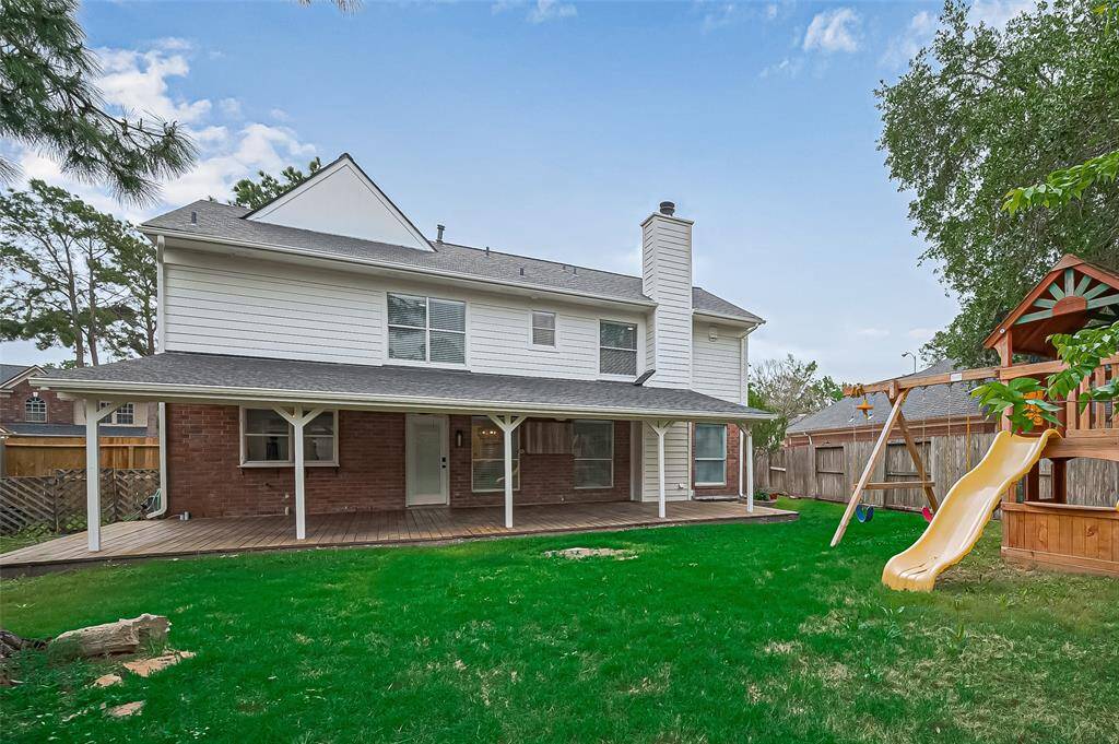 Playground equipment will convey with property!