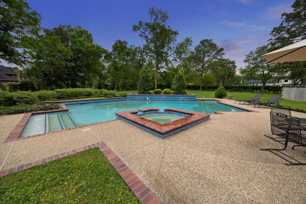 The oversized pool can accommodate you and all your friends!