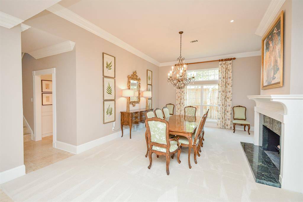 Here is another view of the dining room showing the great architectural detail that leads from the living room.