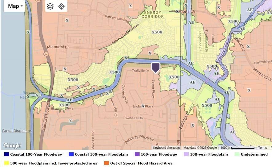 Only minor flooding during the post-Hurricane Harvey water release by the Corp of Engineers.