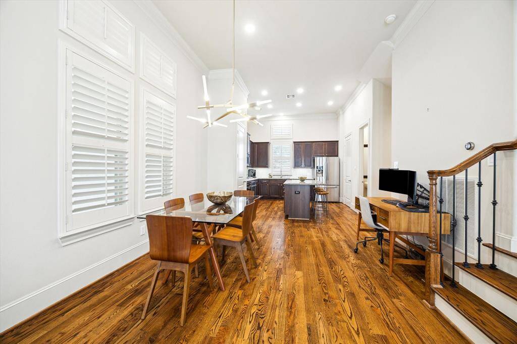 View of the dining area looking towards the kitchen