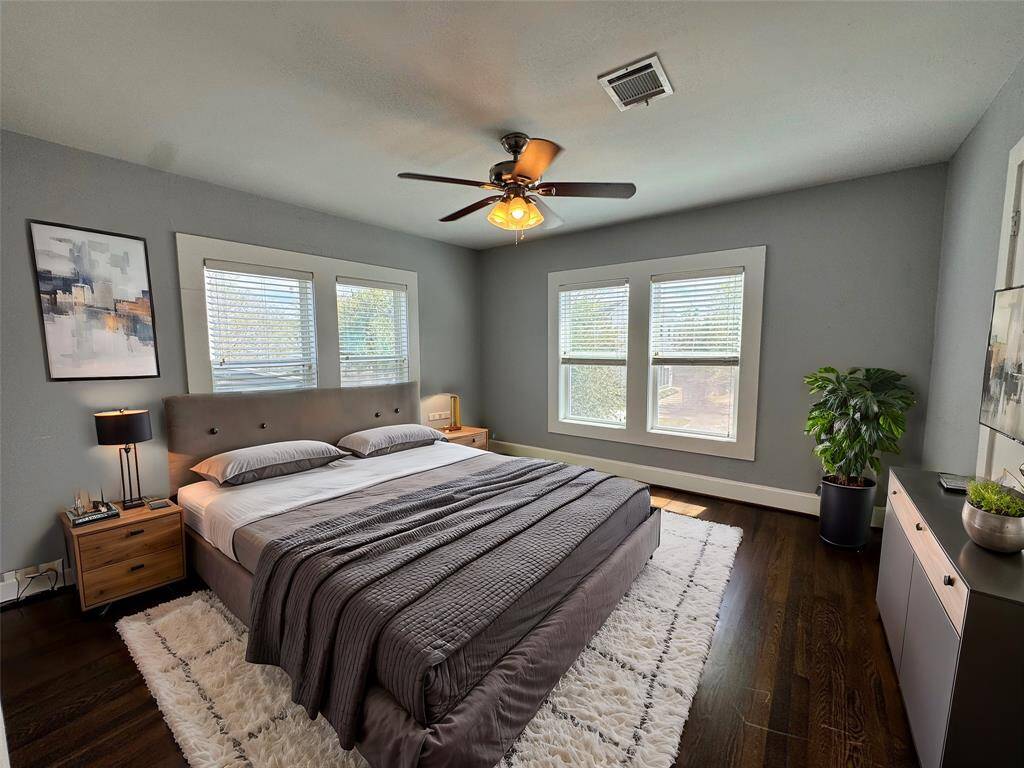 Bedroom, fits a king size bed. Plenty of natural light. AI Staged.