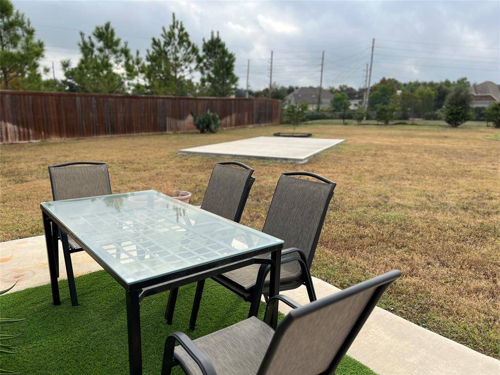 Extended area of the back patio.