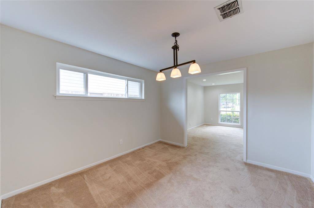 Dining room looking towards the home office.