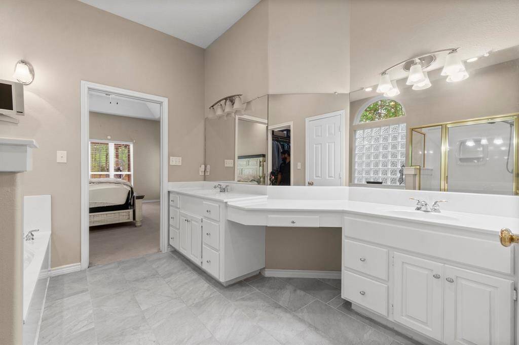 Primary Bath Dual Vanity and Make Up Area