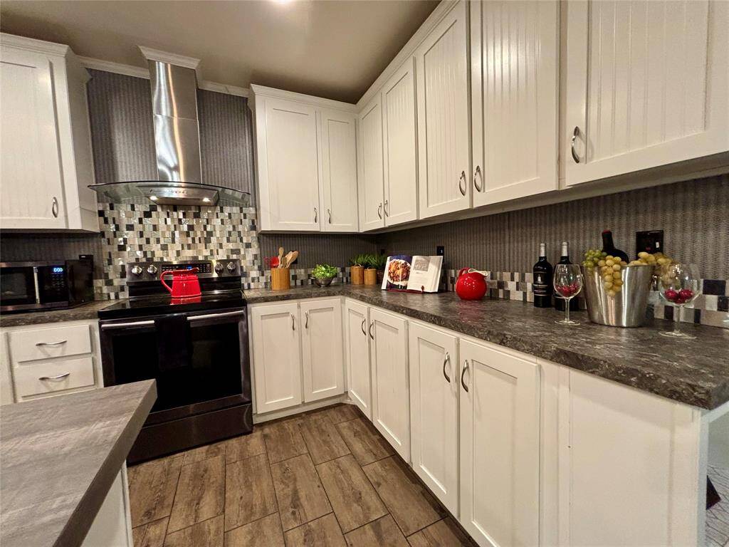With lots of cabinets