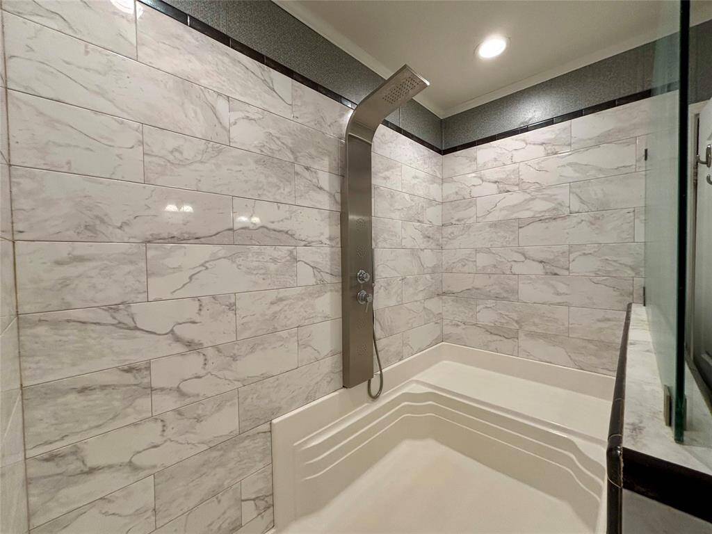 With a rich, oversized shower