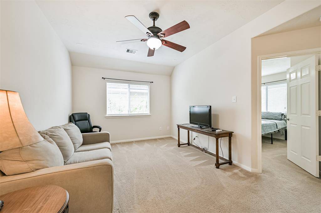 Versatile and spacious upstairs area perfect for a kids' playroom, home office, workout space, or anything you need.  A flexible layout to fit your lifestyle.