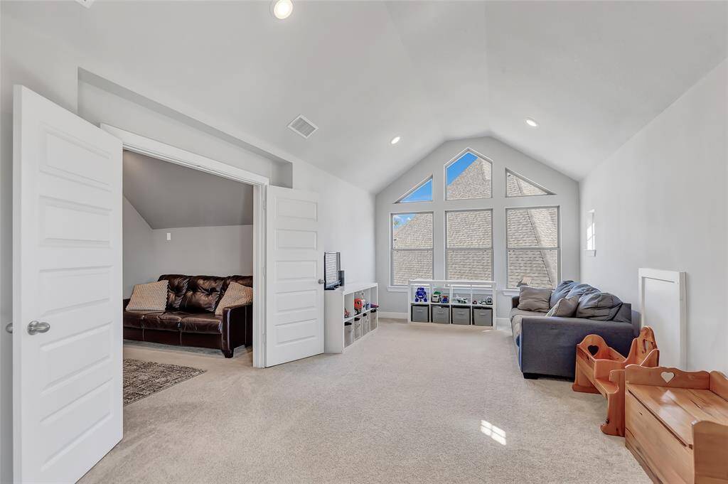 Large game room and media room
