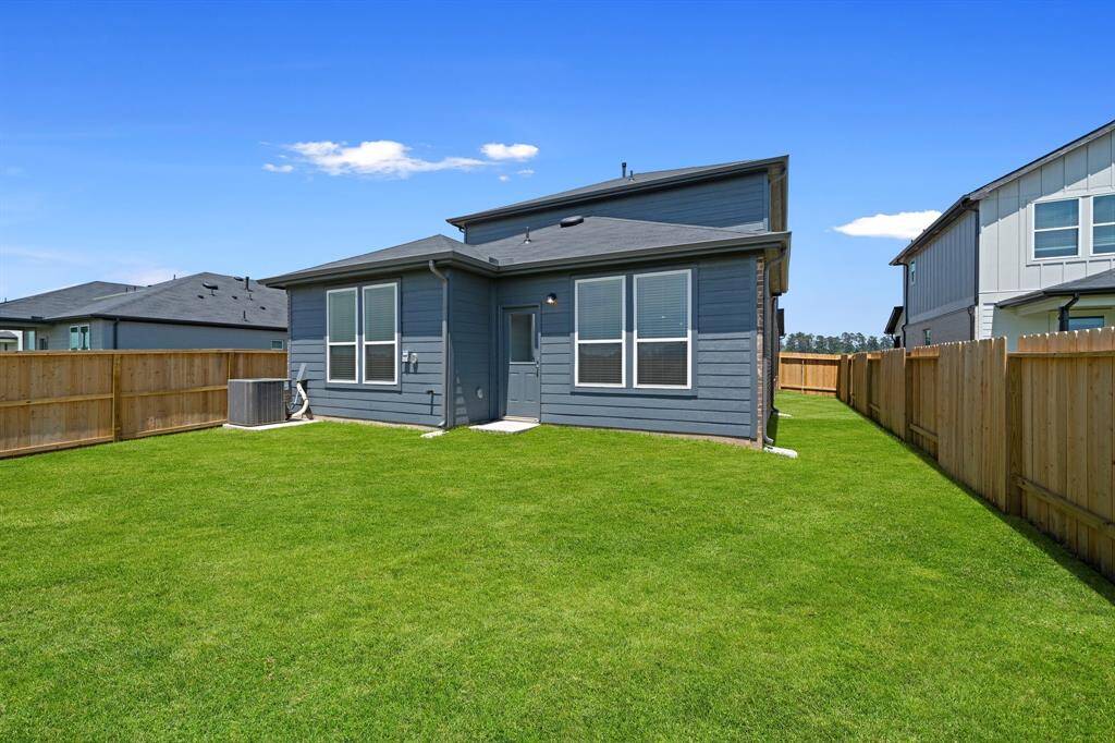 Fully sod and fenced backyard with rainbird sprinkler system