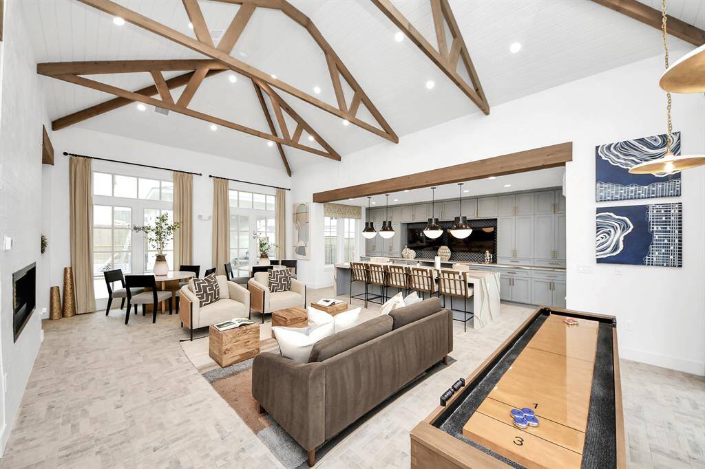 Residents can enjoy the community center with relaxing lounge areas, catering kitchen, coffee bar and games. Great for entertaining!
