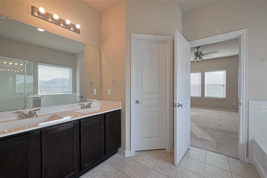 Primary bathroom with double sinks