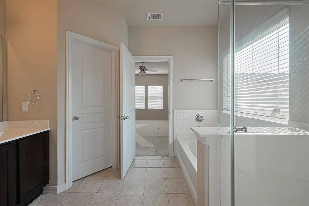 Separate shower in primary bathroom